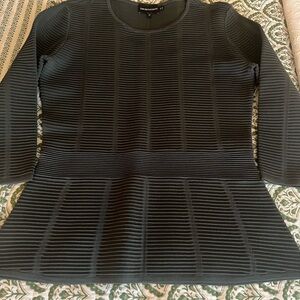Emporia Armani 3/4 sleeve, Peplum Top